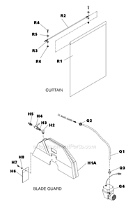 Part Location Diagram of 159674 MK Diamond Casting, Blade Guard, Mk-5000